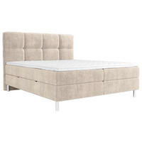 BOXBETT 140/200 cm  in Taupe  - Taupe/Chromfarben, Modern, Holz/Holzwerkstoff (140/200cm) - Esposa