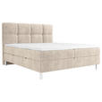 BOXBETT 140/200 cm  in Taupe  - Taupe/Chromfarben, MODERN, Holz/Holzwerkstoff (140/200cm) - Esposa