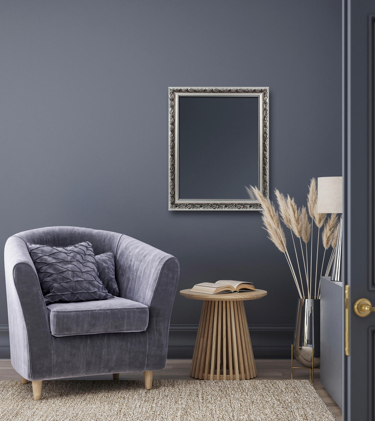 WANDSPIEGEL 55/70/3,5 cm    in rechteckig  - Silberfarben, Trend, Glas/Holz (55/70/3,5cm) - Boxxx