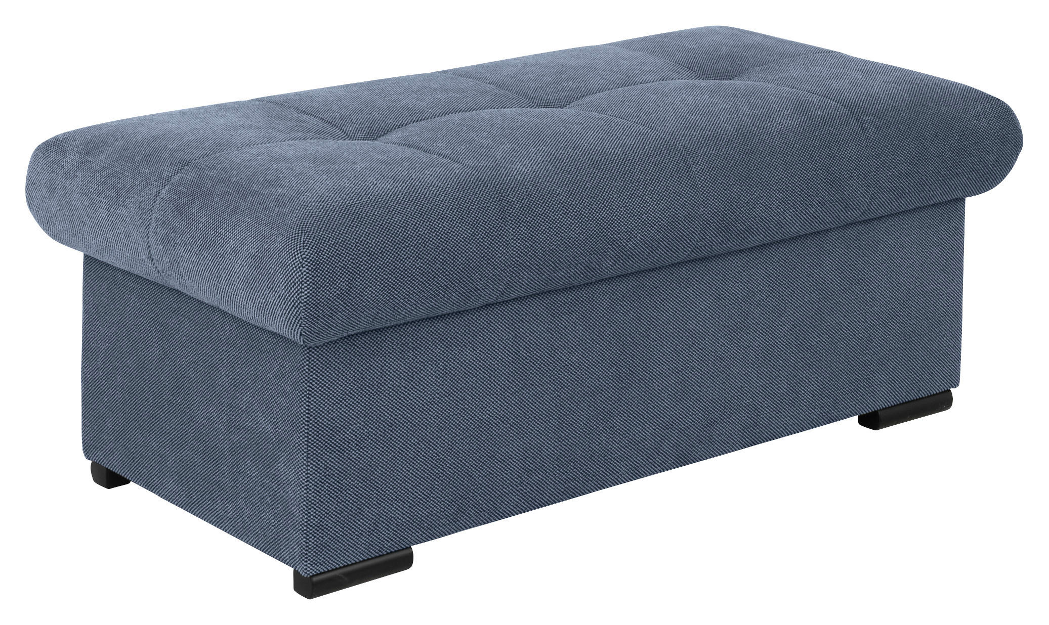 HOCKERBANK 108/42/54 cm Flachgewebe Anthrazit Kunststoff  - Anthrazit/Schwarz, Design, Kunststoff/Textil (108/42/54cm) - Xora