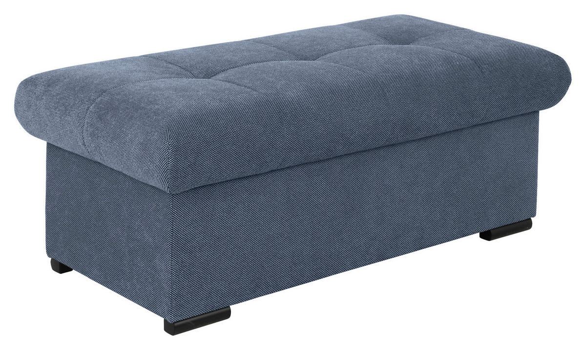HOCKERBANK 108/42/54 cm Flachgewebe Anthrazit Kunststoff  - Anthrazit/Schwarz, Design, Kunststoff/Textil (108/42/54cm) - Xora