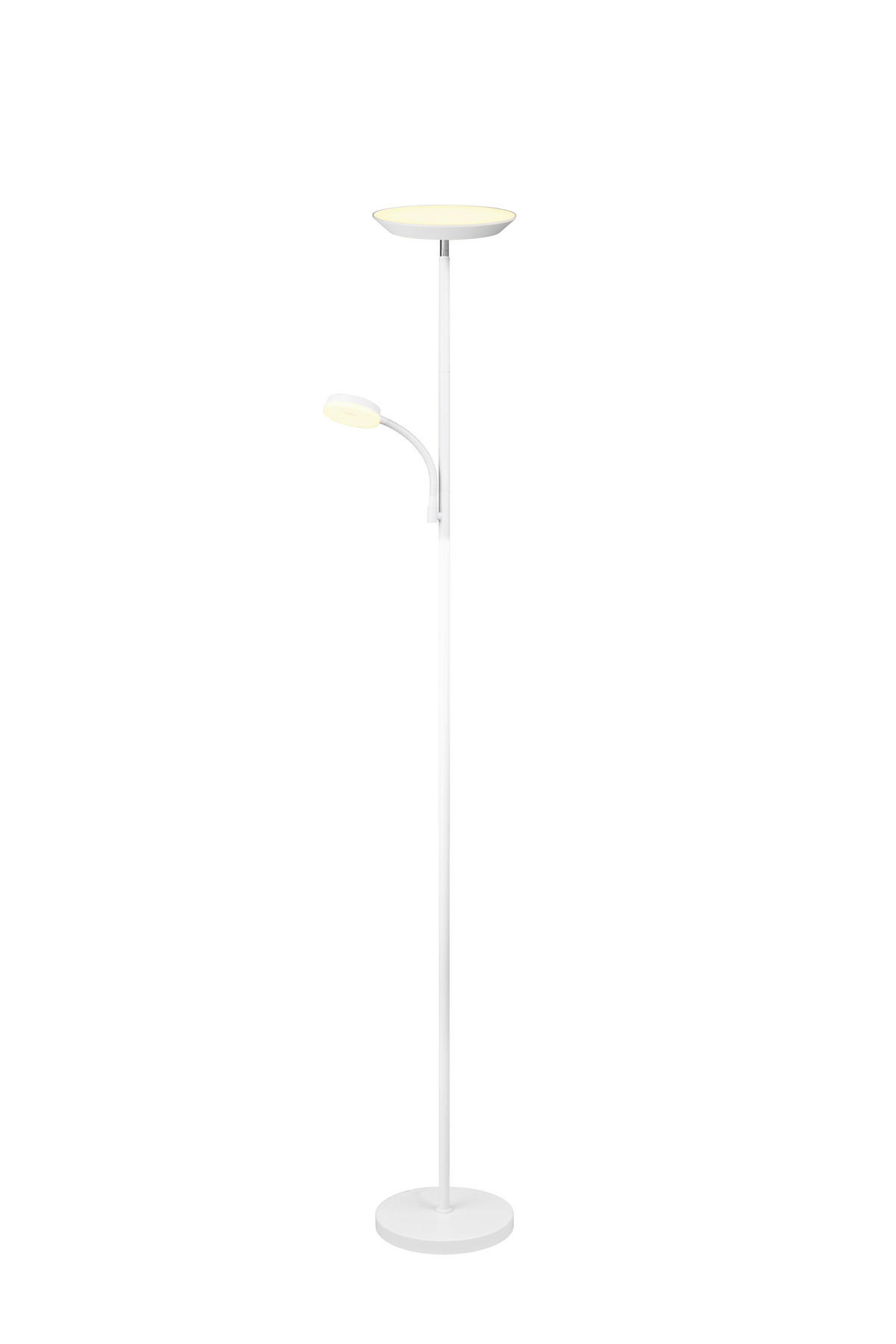 PODNA LED LAMPA - bela, Osnovno, metal/plastika (25/178cm)