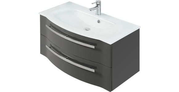 WASCHTISCHUNTERSCHRANK - Chromfarben/Grau, KONVENTIONELL, Holzwerkstoff/Metall (90/48,2/48,1cm) - Xora
