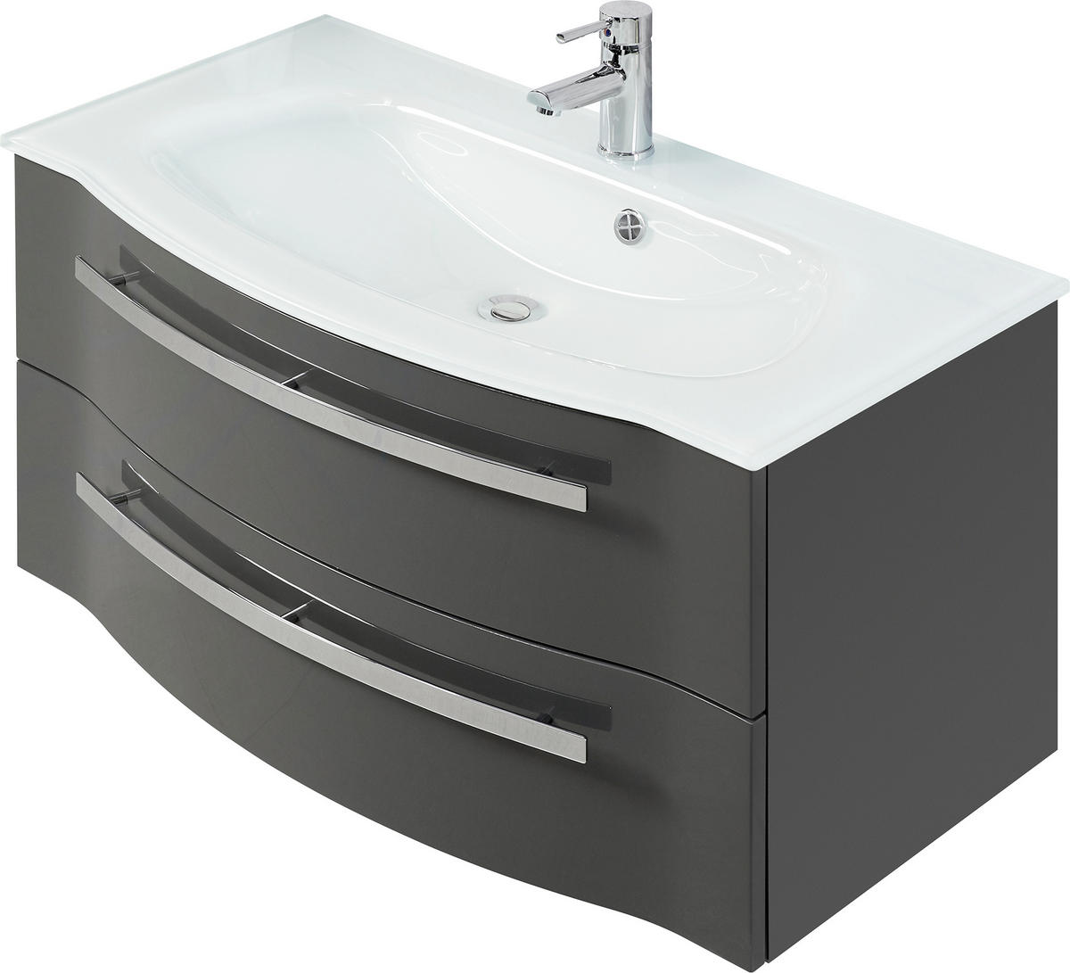 TVÄTTSTÄLLSUNDERSKÅP 90/48,2/48,1 cm  - kromfärg/grå, Klassisk, metall/trämaterial (90/48,2/48,1cm) - Xora