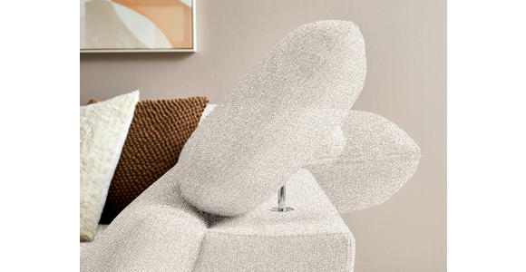 ECKSOFA in Bouclé Creme 287/212 cm - Eichefarben/Creme, MODERN, Holz/Textil (287/212cm) - Valnatura
