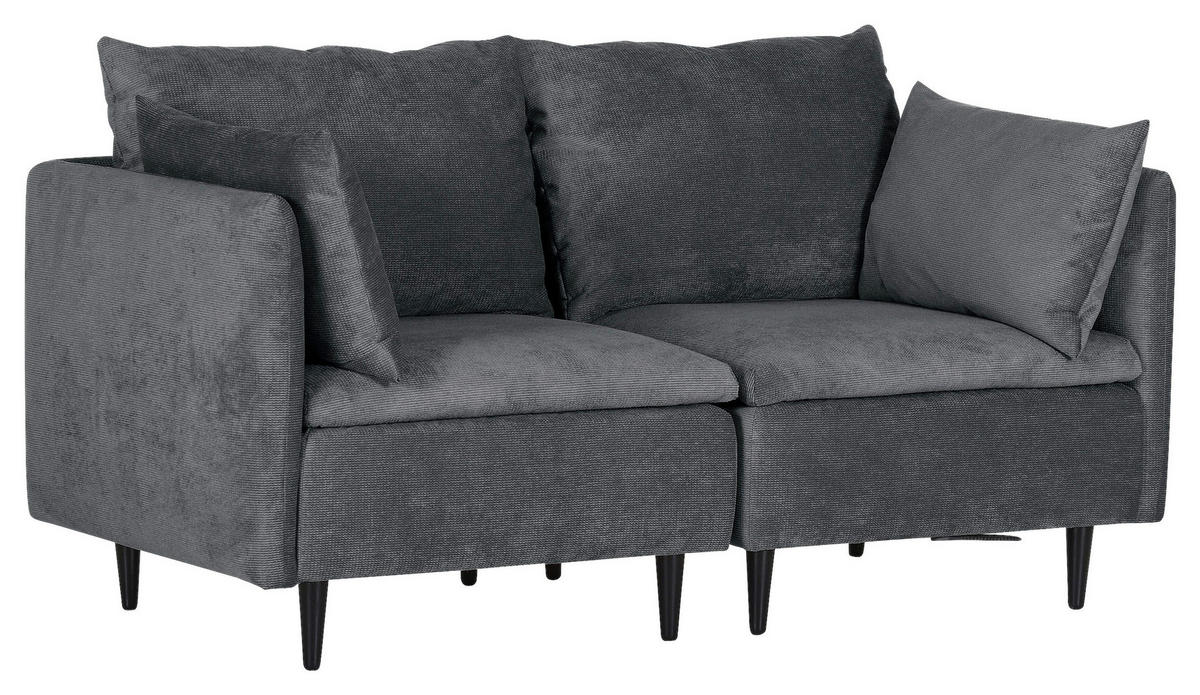 SOFFMODUL i flatväv antracit  - svart/antracit, Klassisk, trä/textil (83/72/83cm) - MID.YOU