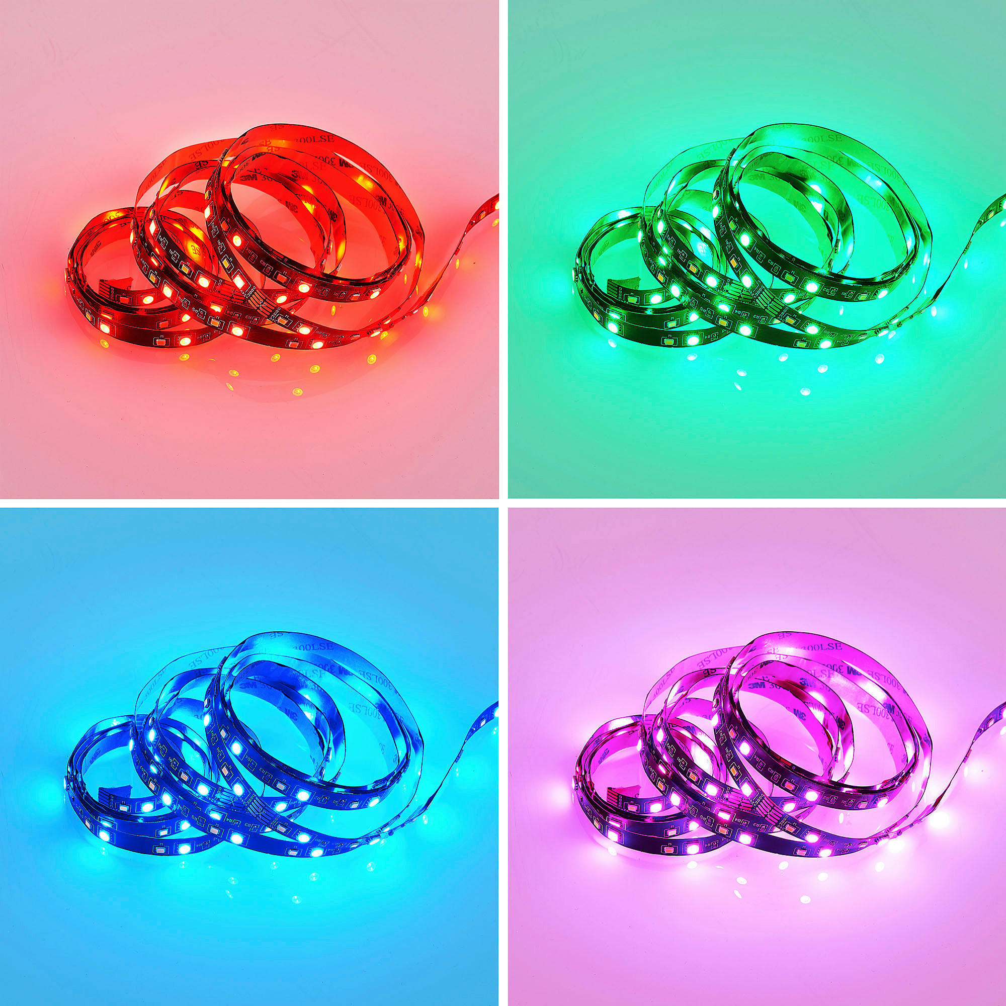 LED PÁSIK, 300 cm - čierna, Basics, plast (300cm)
