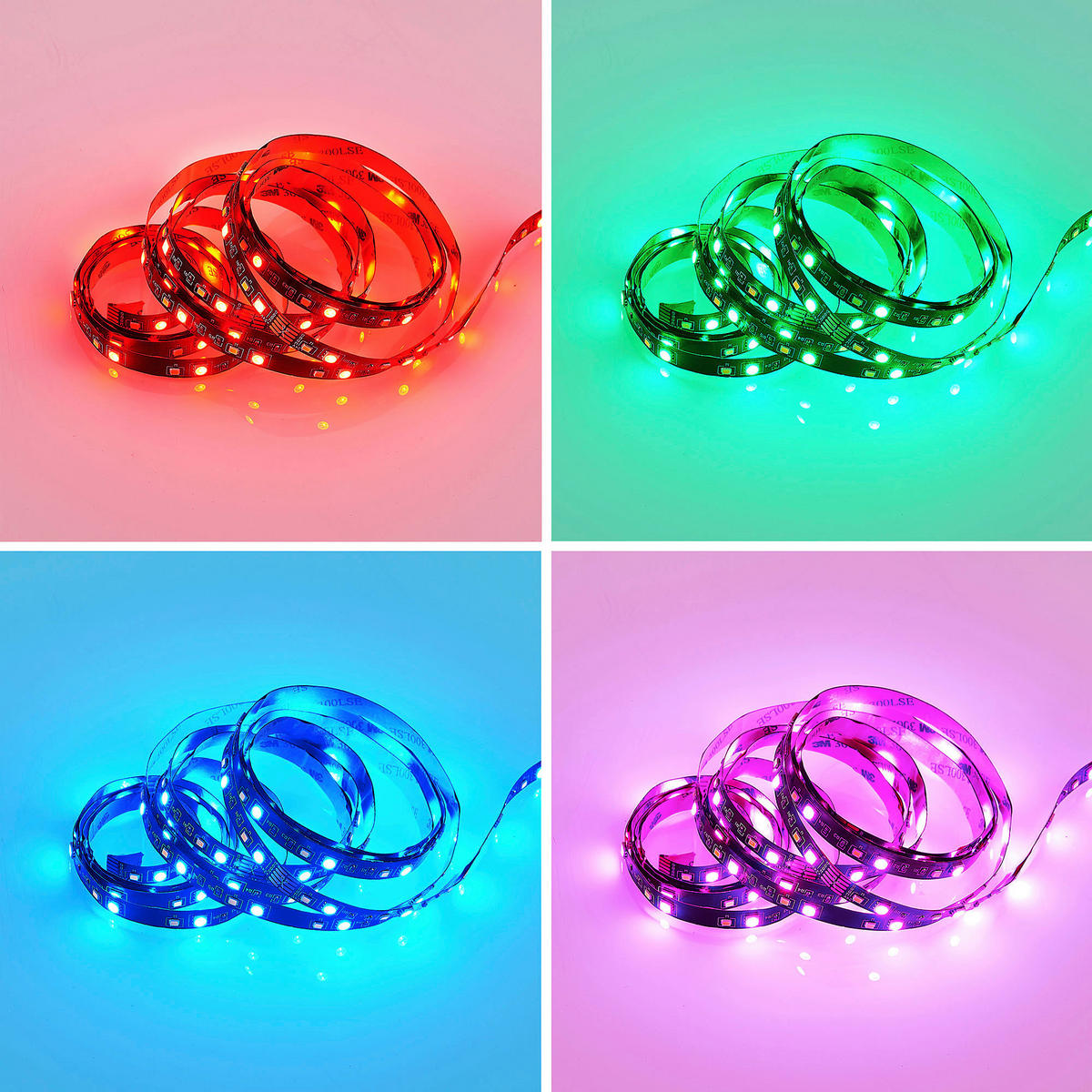 LED PÁSKA, 300 cm - černá, Basics, plast (300cm)
