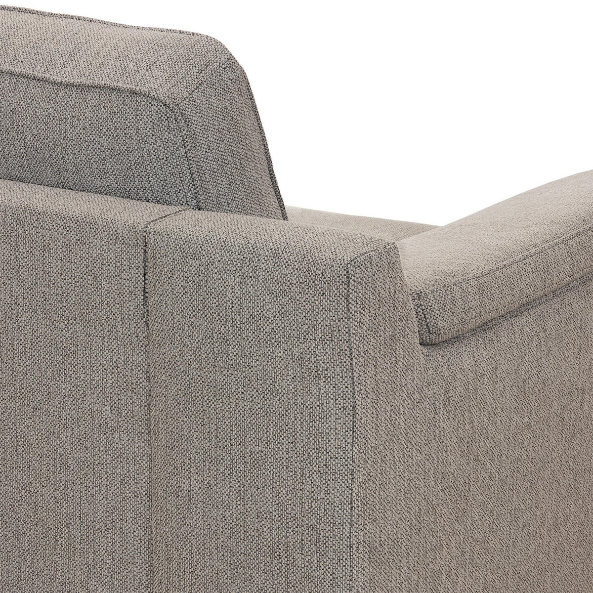 2,5-SITS SOFFA i svart, greige  - greige/cognacfärgad, Basics, metall/trä (226/85/92cm) - Pure Home Comfort
