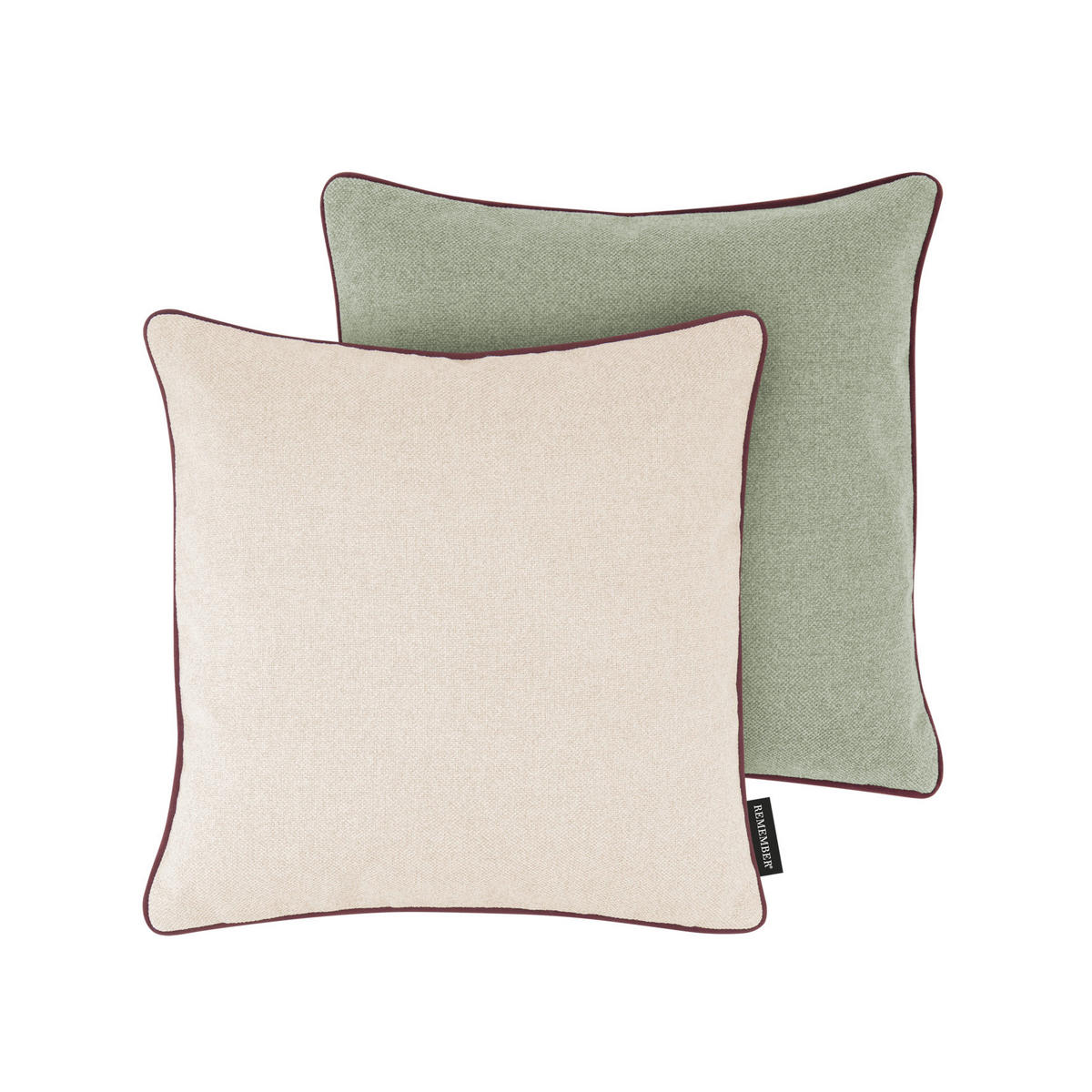 ZIERKISSEN REMEMBER  - Salbeigrün/Beige, Basics, Textil (45/45/15cm)