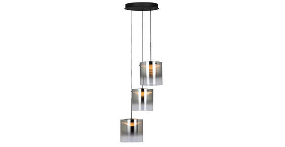 LED-HÄNGELEUCHTE Baia 40/180 cm   - Schwarz, Design, Glas/Metall (40/180cm) - Dieter Knoll