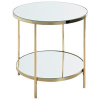 SIDOBORD i metall, glas 45/45/46 cm  - mässingsfärgad, Trend, metall/glas (45/45/46cm) - Best Price