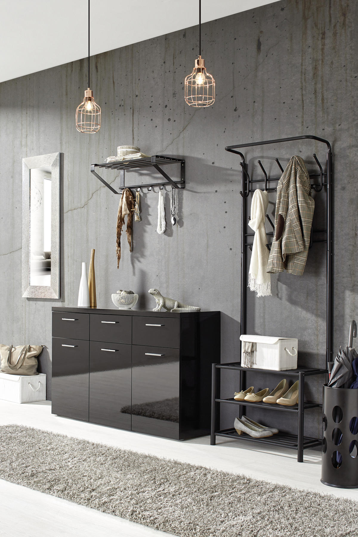 KLÄDHÄNGARE - svart, Design, metall (67/185/32cm) - Best Price