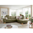 ECKSOFA in Mikrofaser Hellgrün  286/236 cm  - Wildeiche/Beige, Natur, Holz/Textil (286/236cm) - Voleo