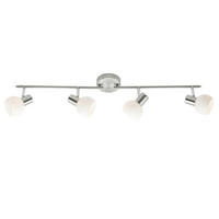 DECKENSTRAHLER 94/19/11 cm   - Edelstahlfarben/Transparent, KONVENTIONELL, Glas/Metall (94/19/11cm) - Brilliant