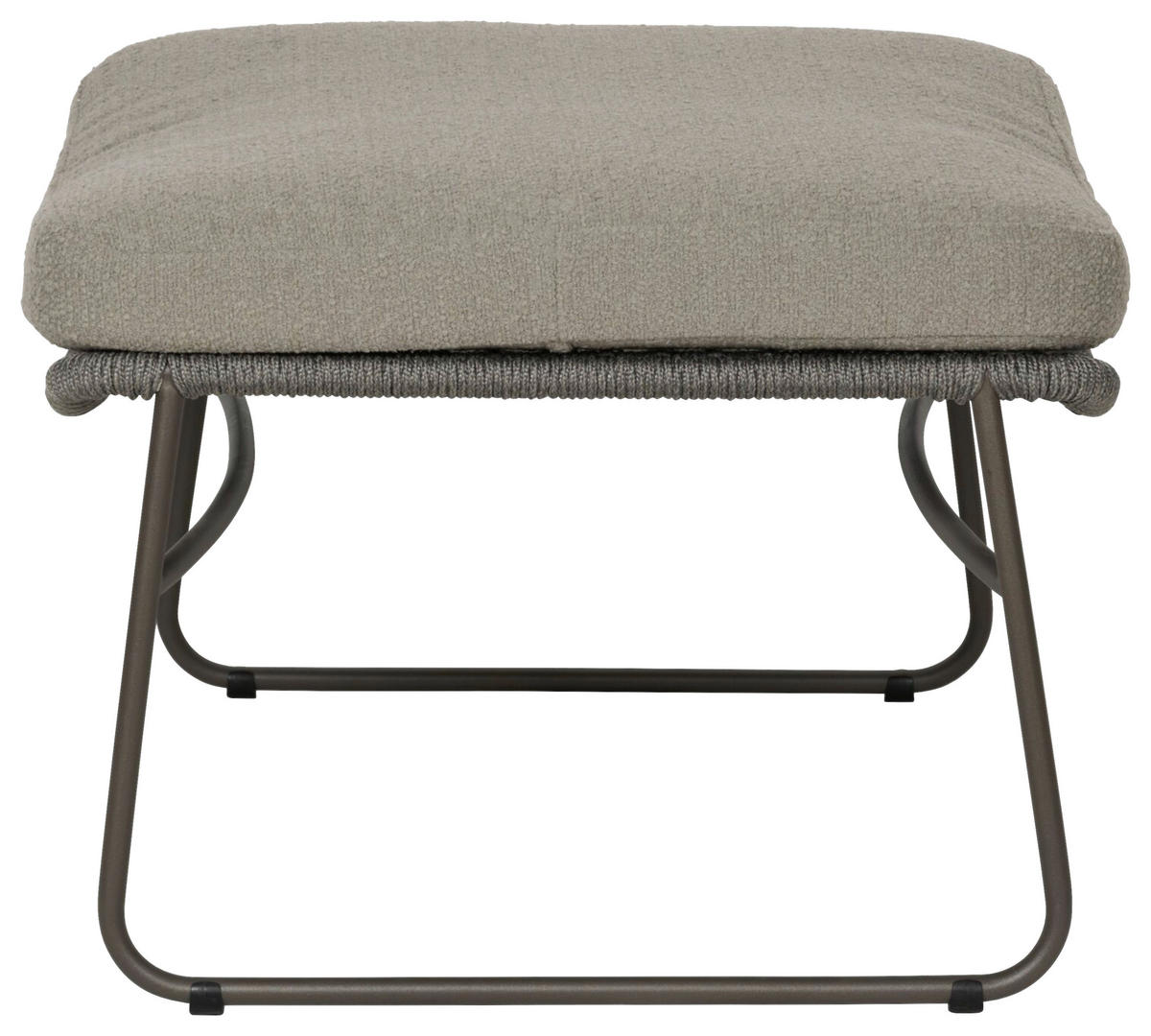 LOUNGEHOCKER  - Taupe/Schlammfarben, Basics, Textil/Metall (68/37/61cm) - Joop!