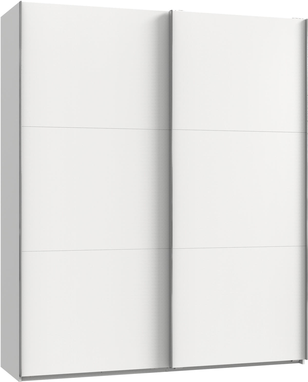 SCHWEBETÜRENSCHRANK in Weiss  - Chromfarben/Weiss, Modern, Holzwerkstoff (200/236/65cm) - MID.YOU