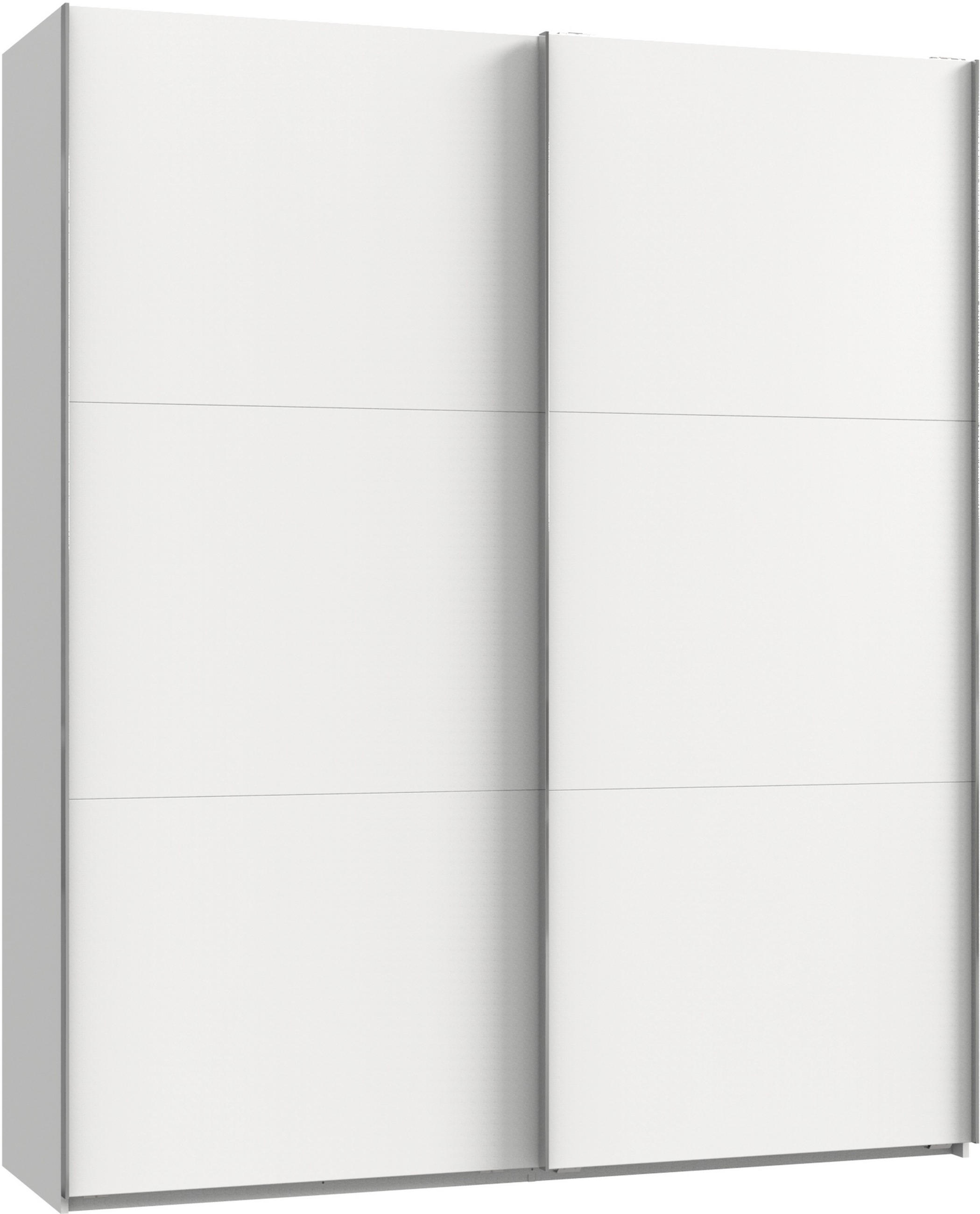 Schwebetürenschrank 200cm Level, Weiß