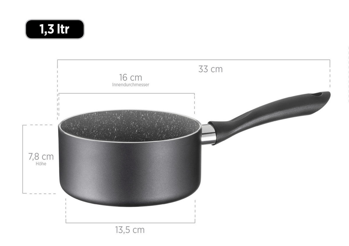 KOCHTOPFSET IZAR 6-teilig  - Transparent/Schwarz, Basics, Glas/Metall - Mäser