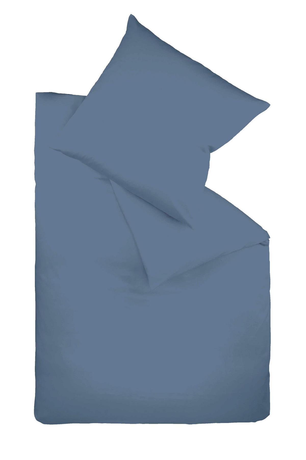 BETTWÄSCHE Satin 155/220 cm  - Blau, Basics, Textil (155/220cm) - Fleuresse