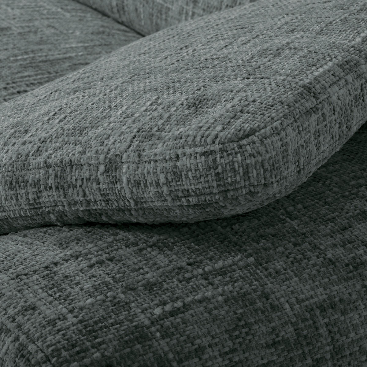 ECKSOFA SPRING Anthrazit Webstoff Zierkissen  - Anthrazit/Schwarz, Design, Textil/Metall (250/273cm) - Livetastic