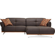 SEDEŽNA GARNITURA antracit, curry tekstil - krom/antracit, Design, kovina/tekstil (281/186cm) - Hom`in