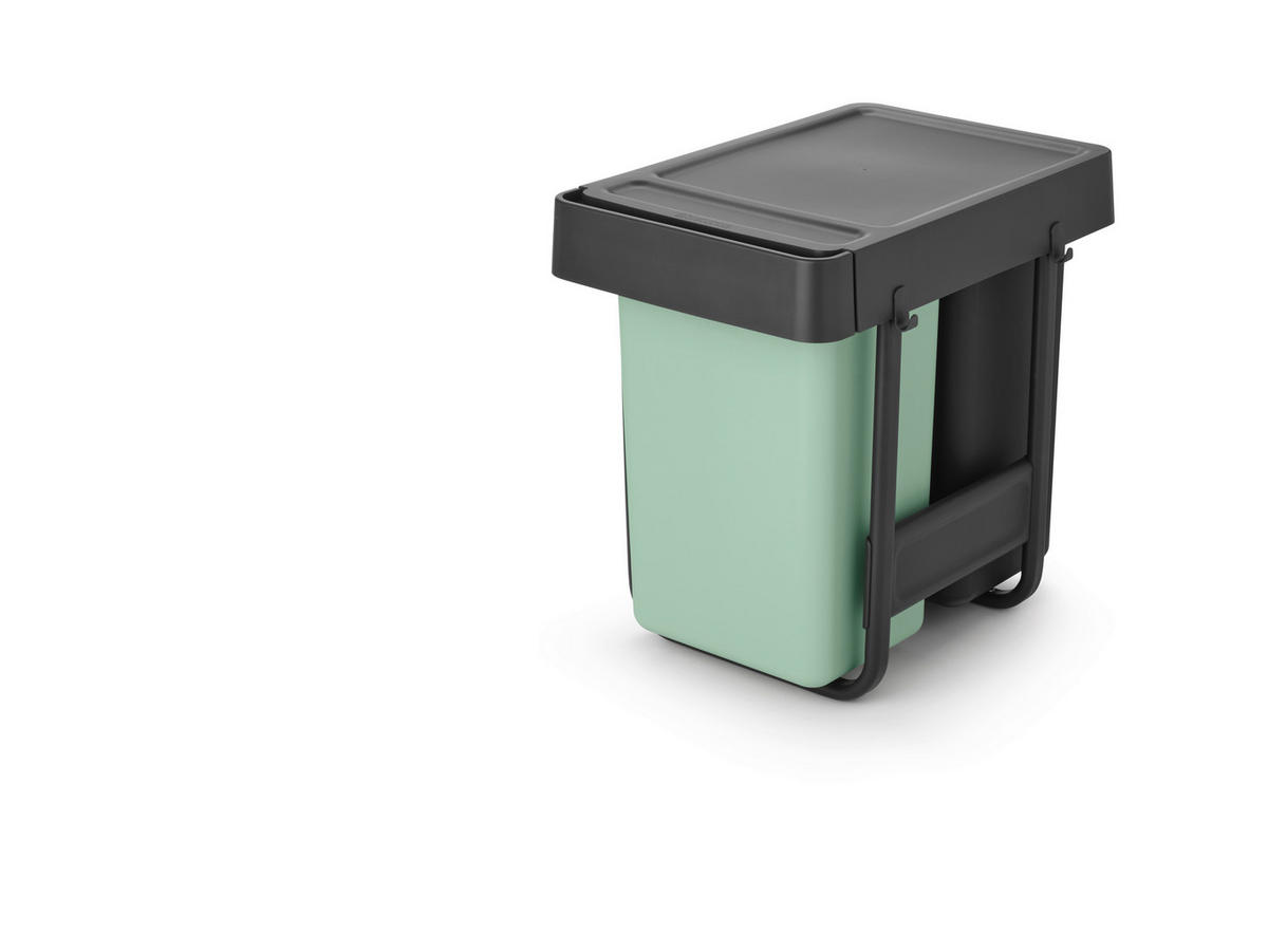 EINBAUABFALLSAMMLER SORT & GO 30 L  - Anthrazit/Grün, Basics, Kunststoff (30,4/43,4/48,1cm) - Brabantia