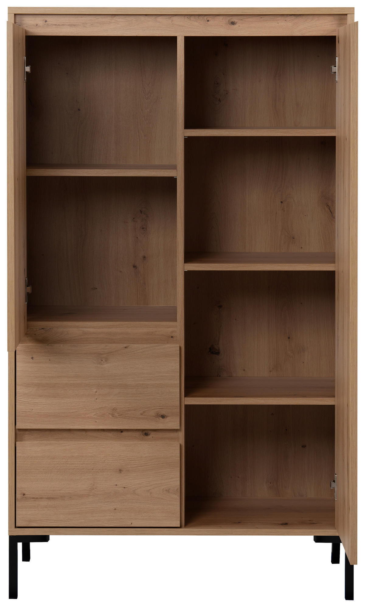 HIGHBOARD  in 81/139/40 cm  - Schwarz/Eiche Artisan, Design, Holzwerkstoff/Metall (81/139/40cm) - MID.YOU