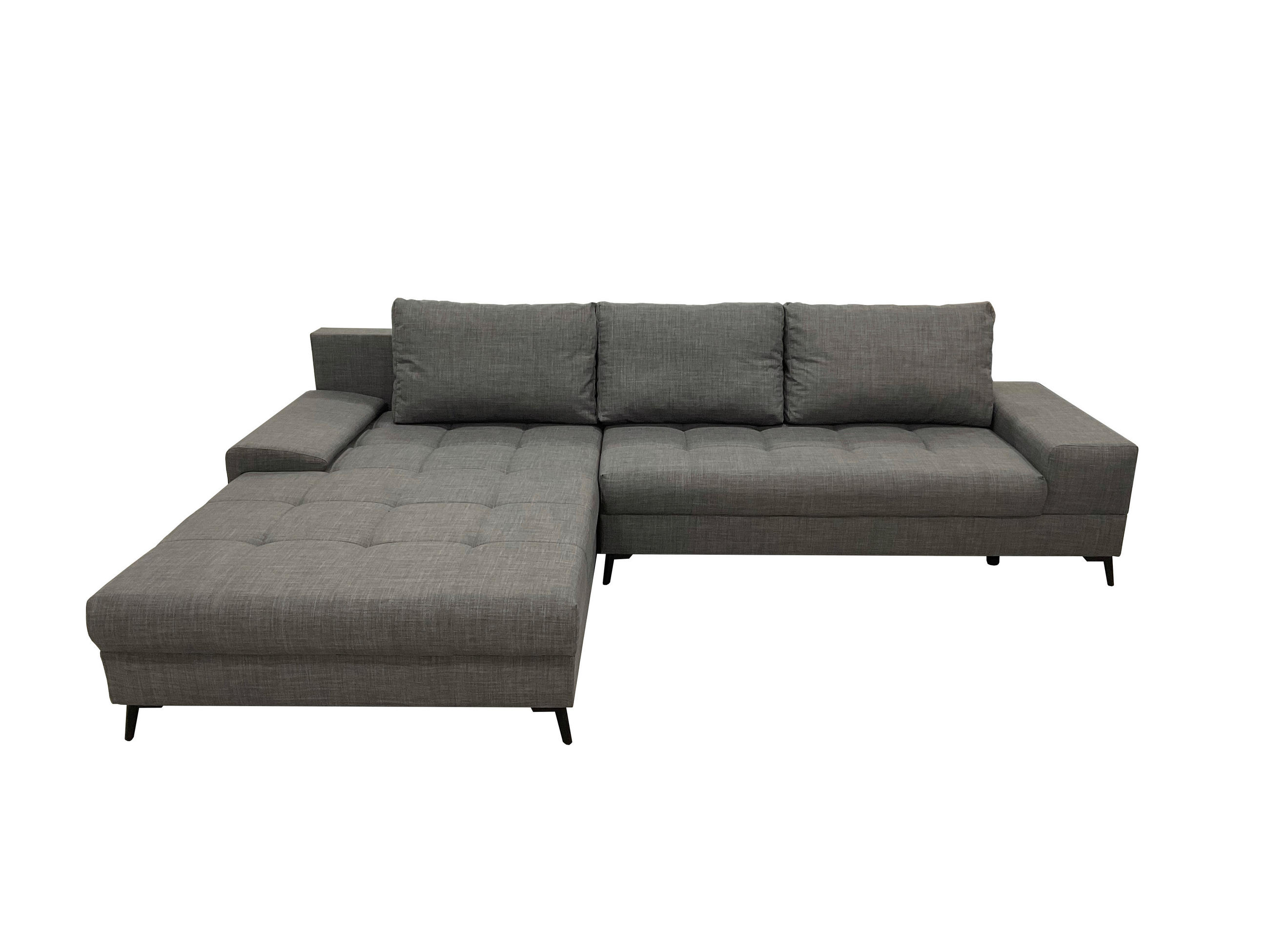 SJEDEĆA GARNITURA tekstil  tamno siva   - siva/tamno siva, Moderno, tekstil/metal (212/324cm)
