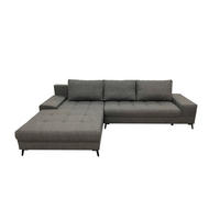 SJEDEĆA GARNITURA tekstil  tamno siva   - siva/tamno siva, Moderno, tekstil/metal (212/324cm)