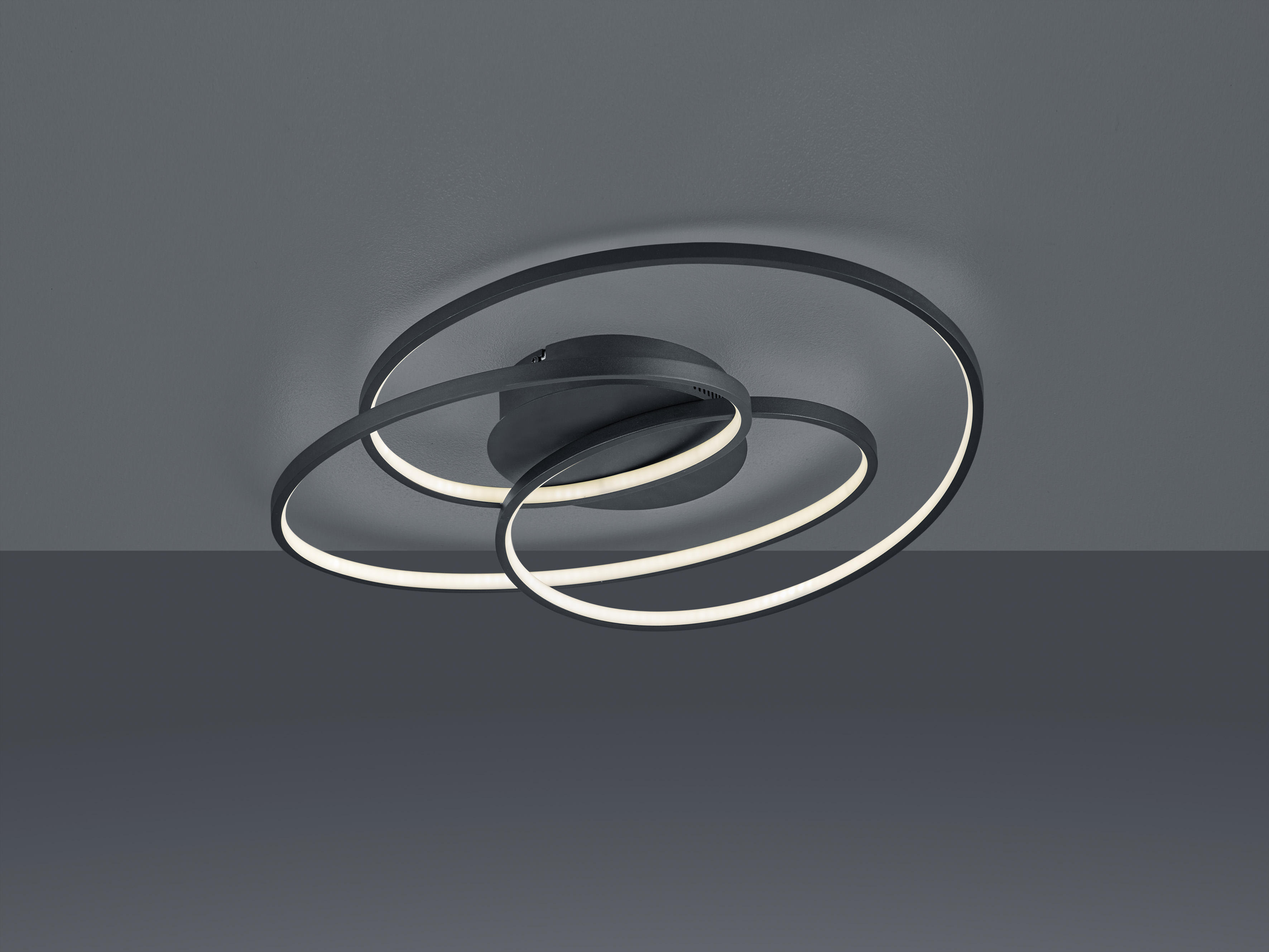 LED-DECKENLEUCHTE  - Schwarz, Design, Metall (80/65/14,5cm) - Trio Leuchten
