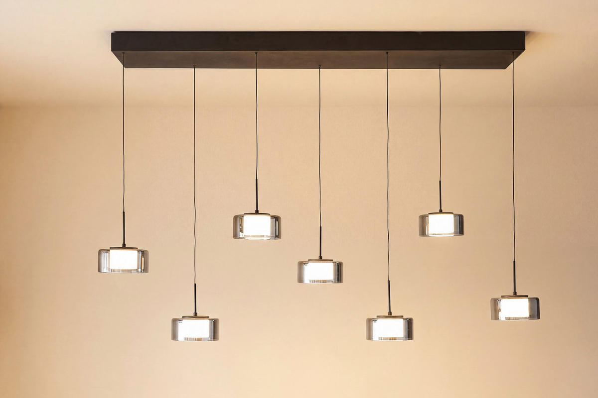 LED-HÄNGELEUCHTE 126/21/180 cm  - Schwarz, Design, Kunststoff/Metall (126/21/180cm) - Paul Neuhaus