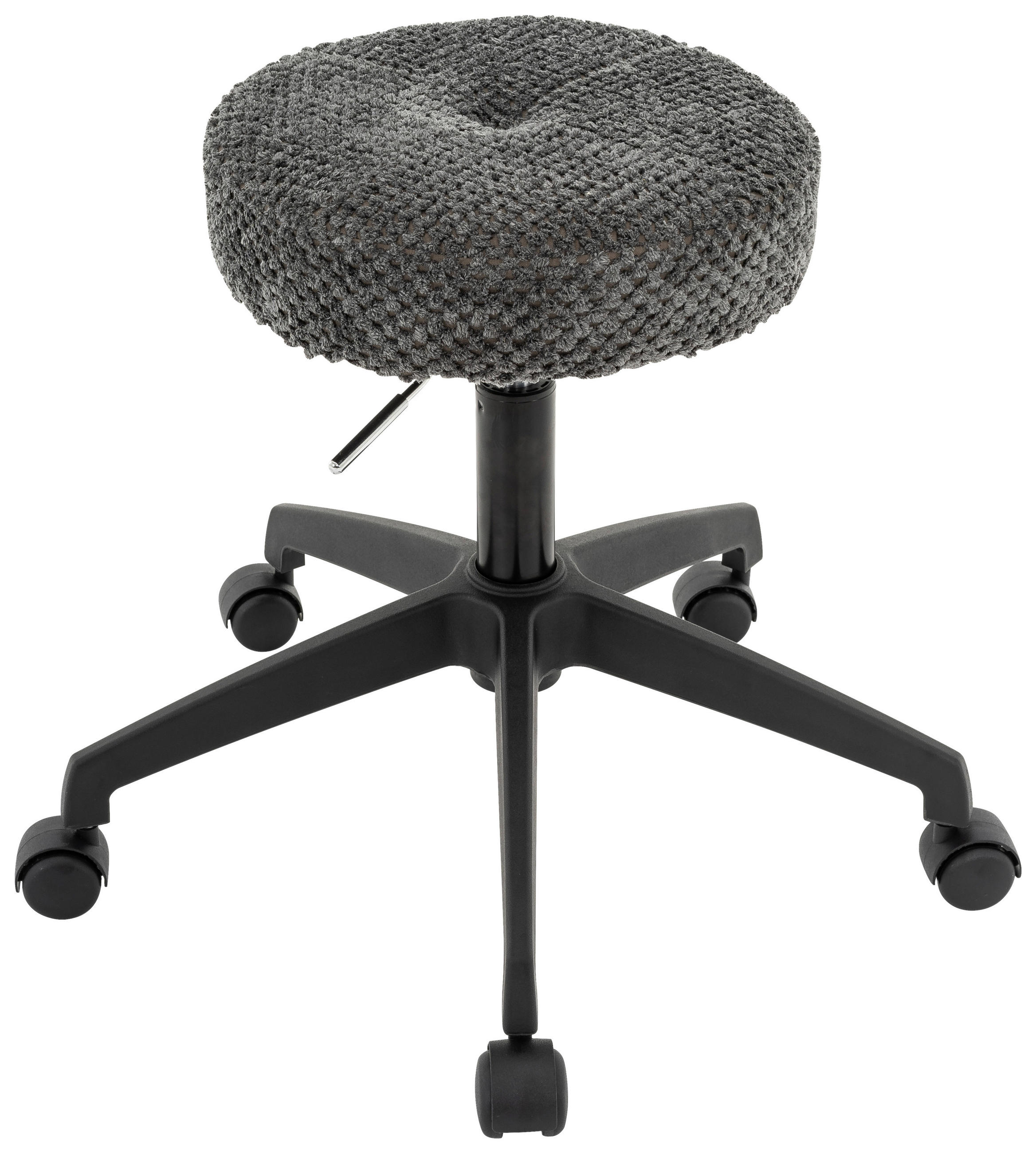 BÜROHOCKER 35/49-61/35 cm  - Schwarz/Grau, KONVENTIONELL, Kunststoff/Textil (35/49-61/35cm) - Carryhome