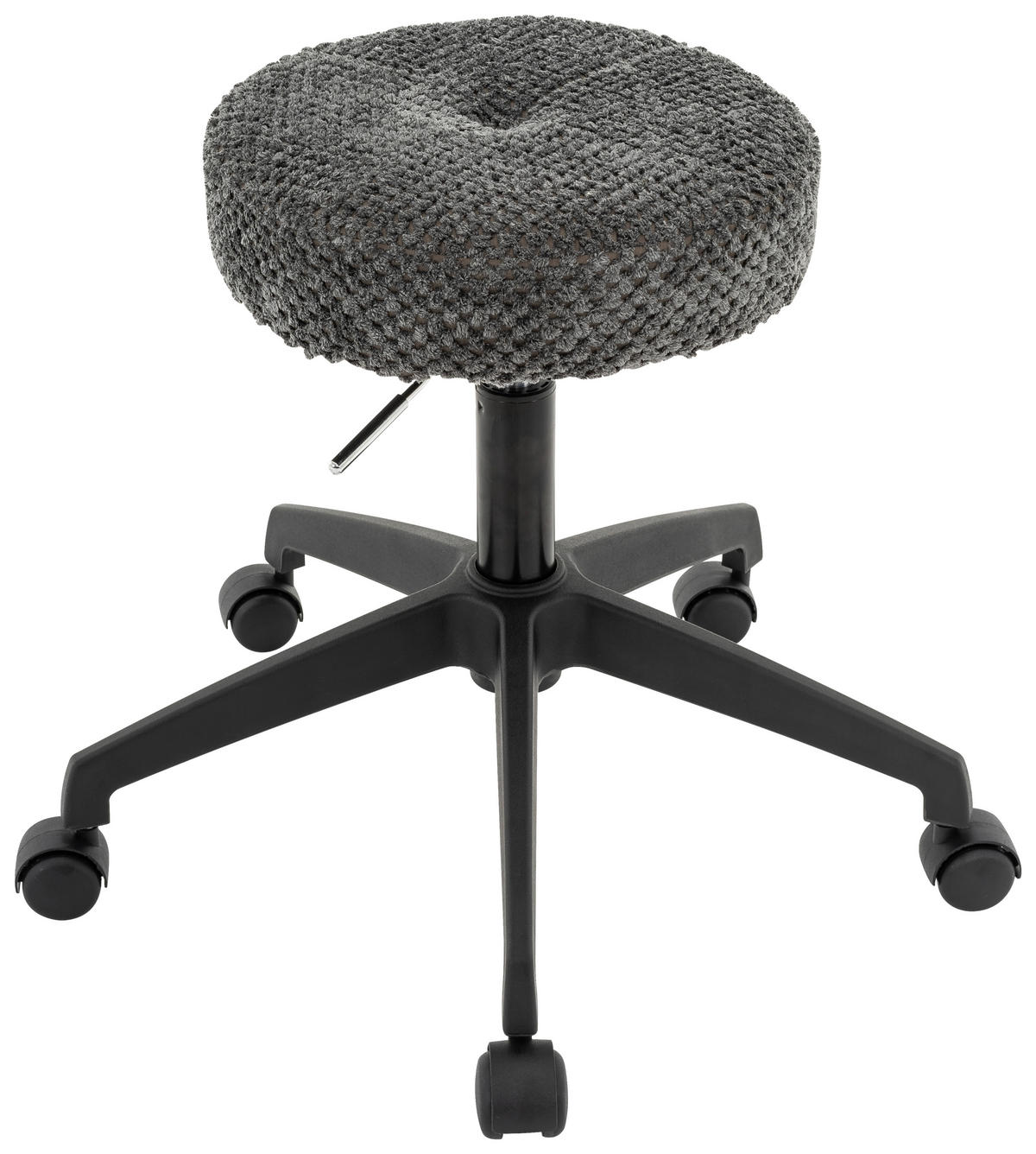 BÜROHOCKER 35/49-61/35 cm  - Schwarz/Grau, KONVENTIONELL, Kunststoff/Textil (35/49-61/35cm) - Carryhome