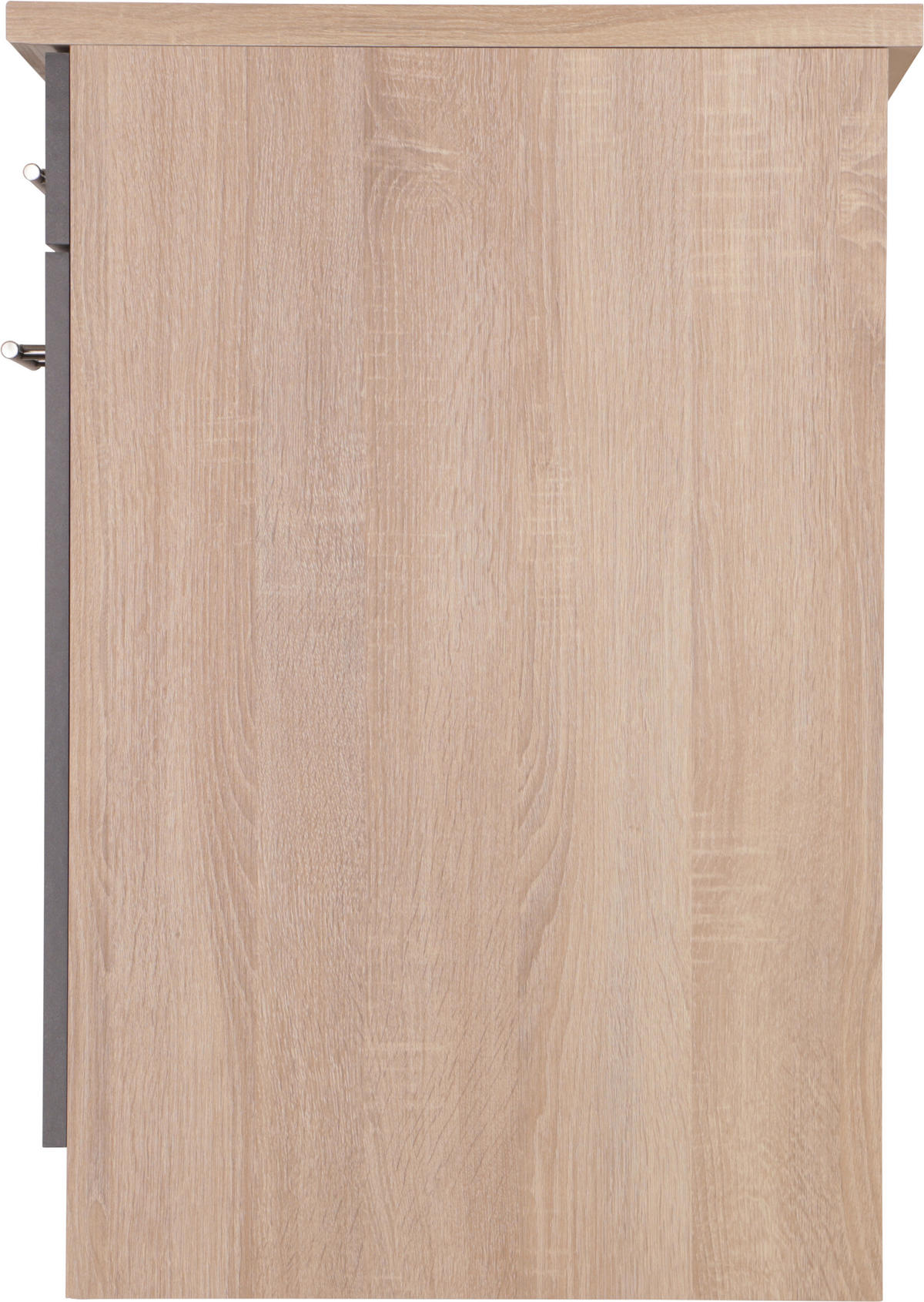 KÜCHENUNTERSCHRANK 50/84,8/60 cm  in Grau, Eichefarben  - Eichefarben/Silberfarben, Basics, Holzwerkstoff/Metall (50/84,8/60cm) - Respekta