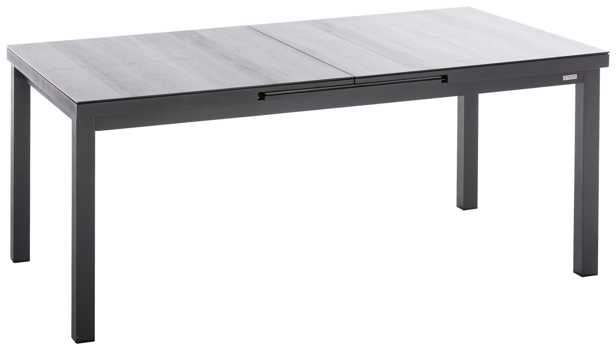 GARTENTISCH 180/100/76 cm Metall rechteckig  - Anthrazit/Grau, Design, Glas/Metall (180/100/76cm)