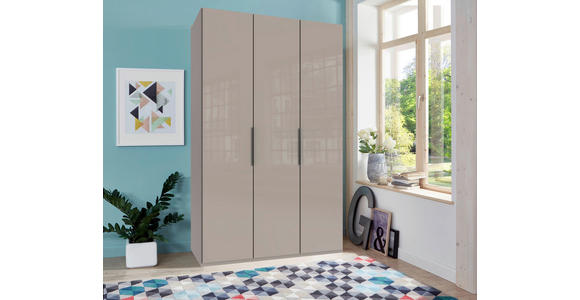 DREHTÜRENSCHRANK in Sahara - Schwarz/Sahara, KONVENTIONELL, Glas/Holzwerkstoff (150/236/58cm) - Hom`in