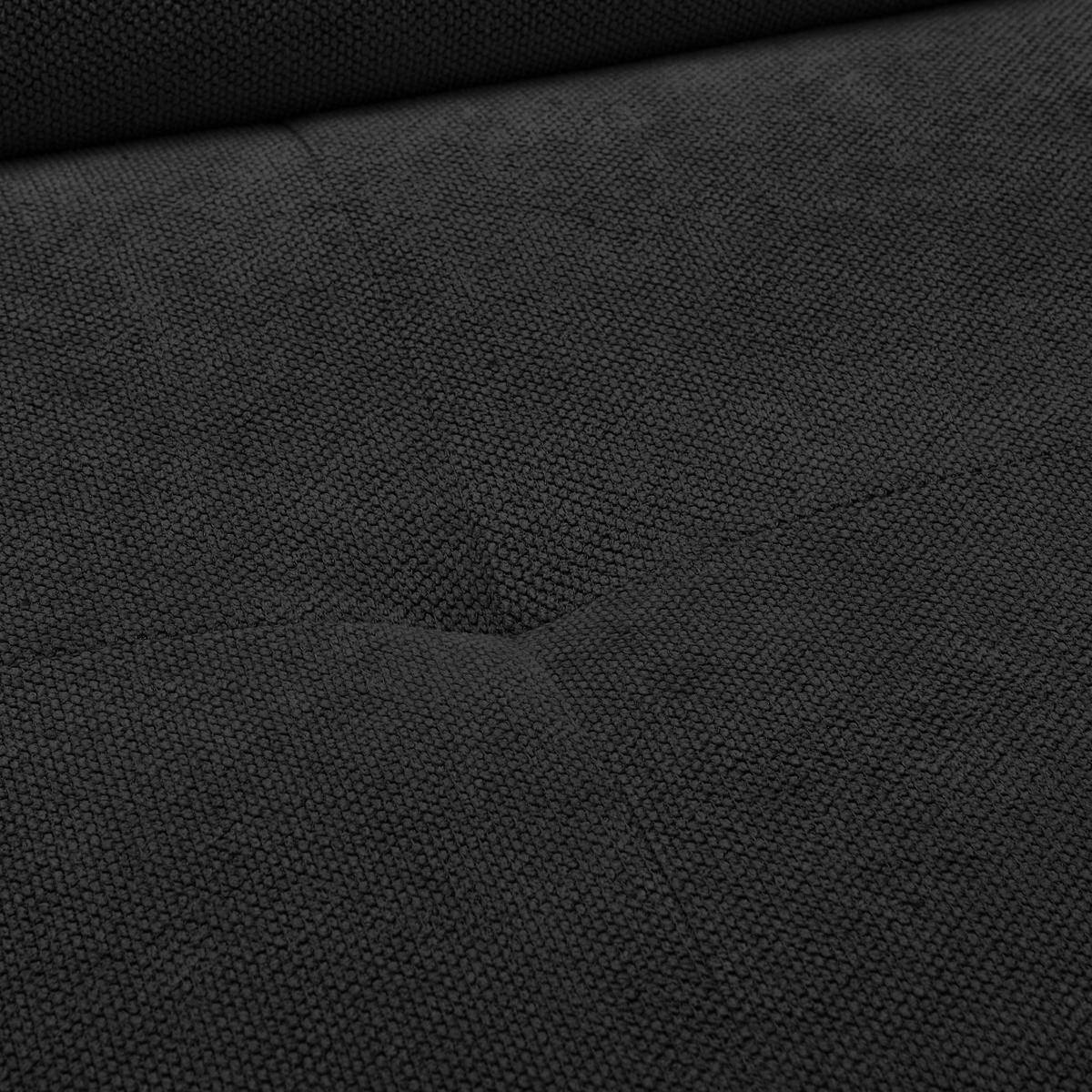 ECKSOFA Schwarz Webstoff  - Schwarz, Design, Textil/Metall (235/280cm) - Hom`in