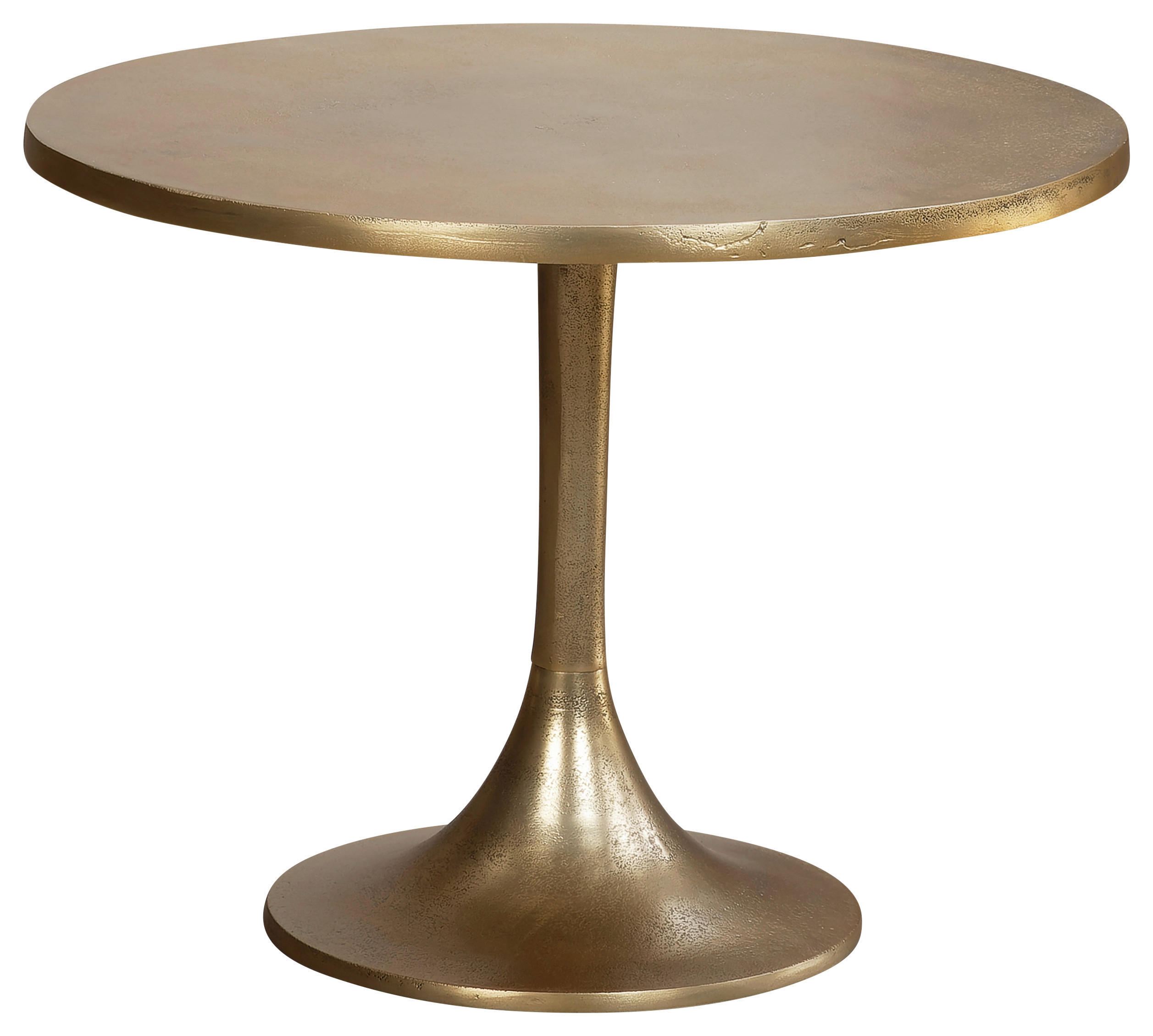 COUCHTISCH 60/60/46,5 cm rund Goldfarben  - Goldfarben, Design, Metall (60/60/46,5cm) - MID.YOU