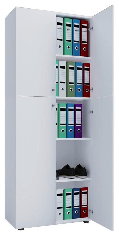 AKTENSCHRANK Weiß  - Weiß, KONVENTIONELL, Holzwerkstoff/Kunststoff (70/182/37cm) - MID.YOU