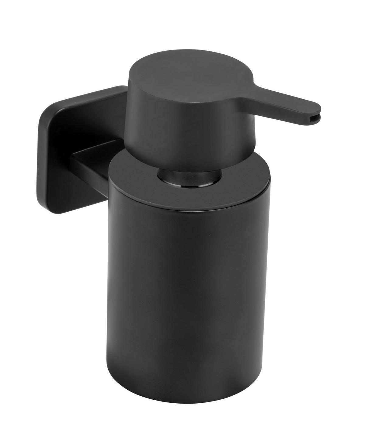 SEIFENSPENDER PORTO MATT  - Schwarz, KONVENTIONELL, Kunststoff/Metall (9,5/11,5/14,5cm) - Wenko