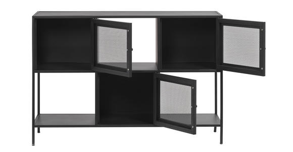 KOMMODE Schwarz 120/80/35 cm - Goldfarben/Schwarz, Trend, Metall (120/80/35cm) - Xora