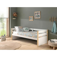 BETT 90/200 cm  in Weiß, Kieferfarben  - Weiß/Kieferfarben, MODERN, Holz/Holzwerkstoff (90/200cm) - MID.YOU