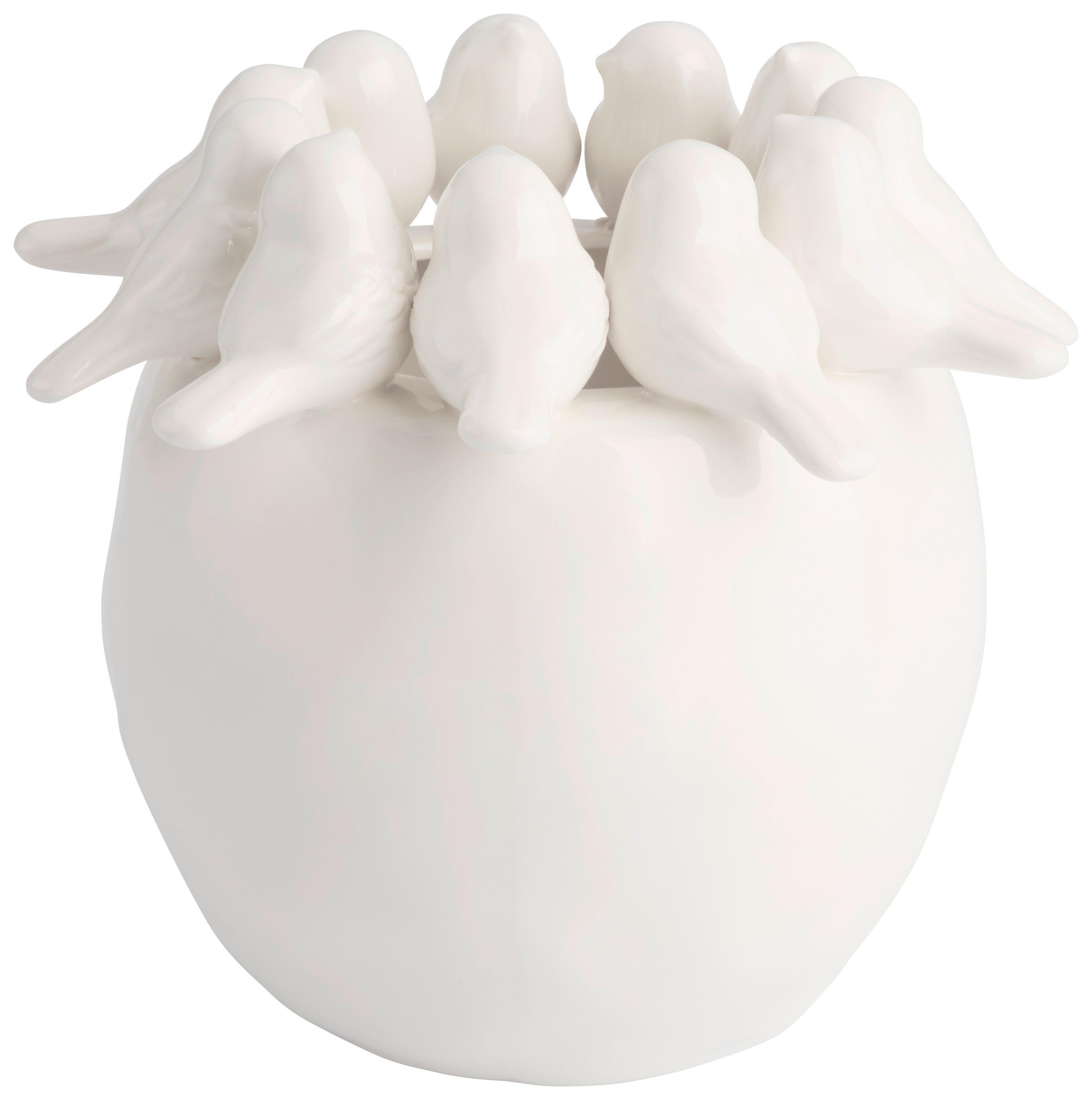 VASE 19 cm  - Weiß, LIFESTYLE, Keramik (21,5/19cm) - Ambia Home