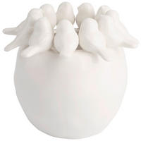 VASE 19 cm  - Weiß, LIFESTYLE, Keramik (21,5/19cm) - Ambia Home
