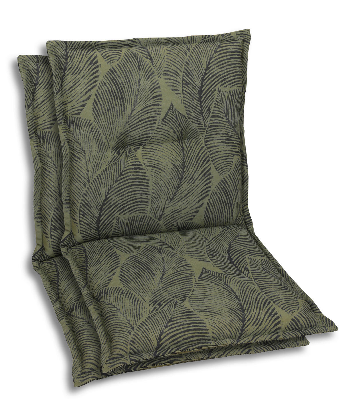 SESSELAUFLAGENSET Blätter  - Grün, Basics, Textil (50/7/100cm)