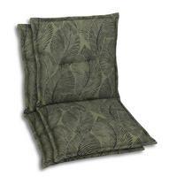 SESSELAUFLAGENSET Blätter  - Grün, Basics, Textil (50/7/100cm)