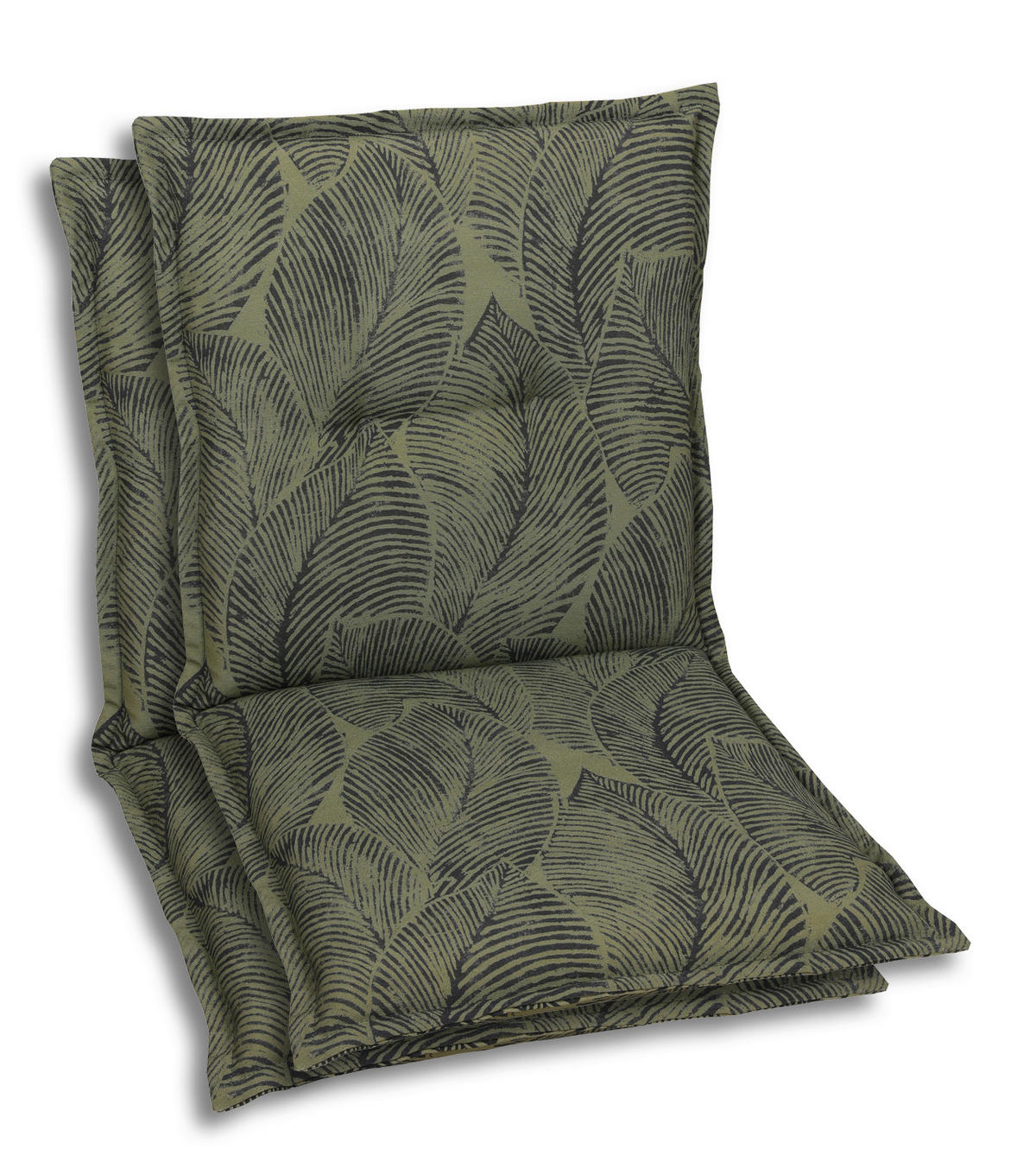 SESSELAUFLAGENSET Blätter  - Grün, Basics, Textil (50/7/100cm)