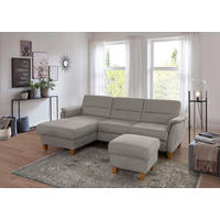 ECKSOFA PALMERA V Anthrazit Mikrofaser  - Eichefarben/Anthrazit, KONVENTIONELL, Holz/Textil (163/244cm) - Sit & More