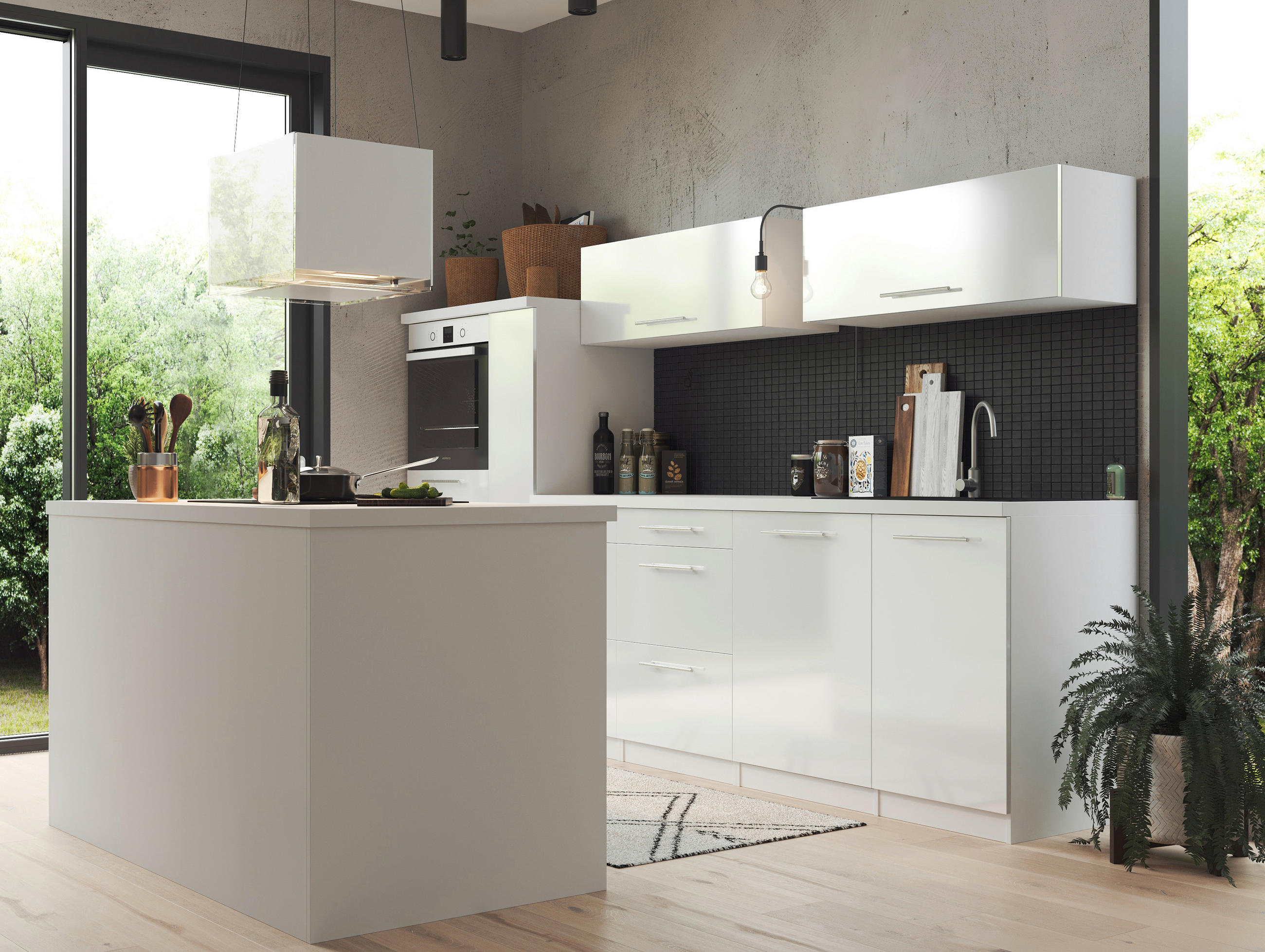 DUNSTABZUGSHAUBE CH11050IW  - Weiß, Trend, Glas/Metall (50/36-166/40cm) - Respekta